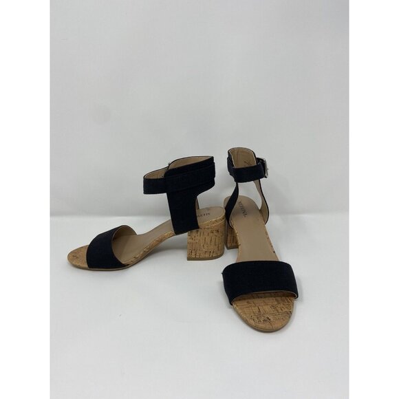 Womens' US 6 Merona Black Quarter Strap Block Heel Sandals Shoes NWOB - Picture 2 of 9